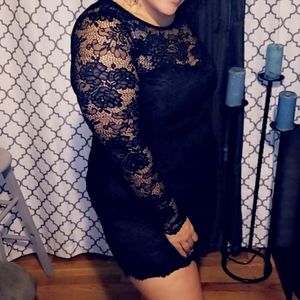 Charlotte Russe Black Lace Mini Dress